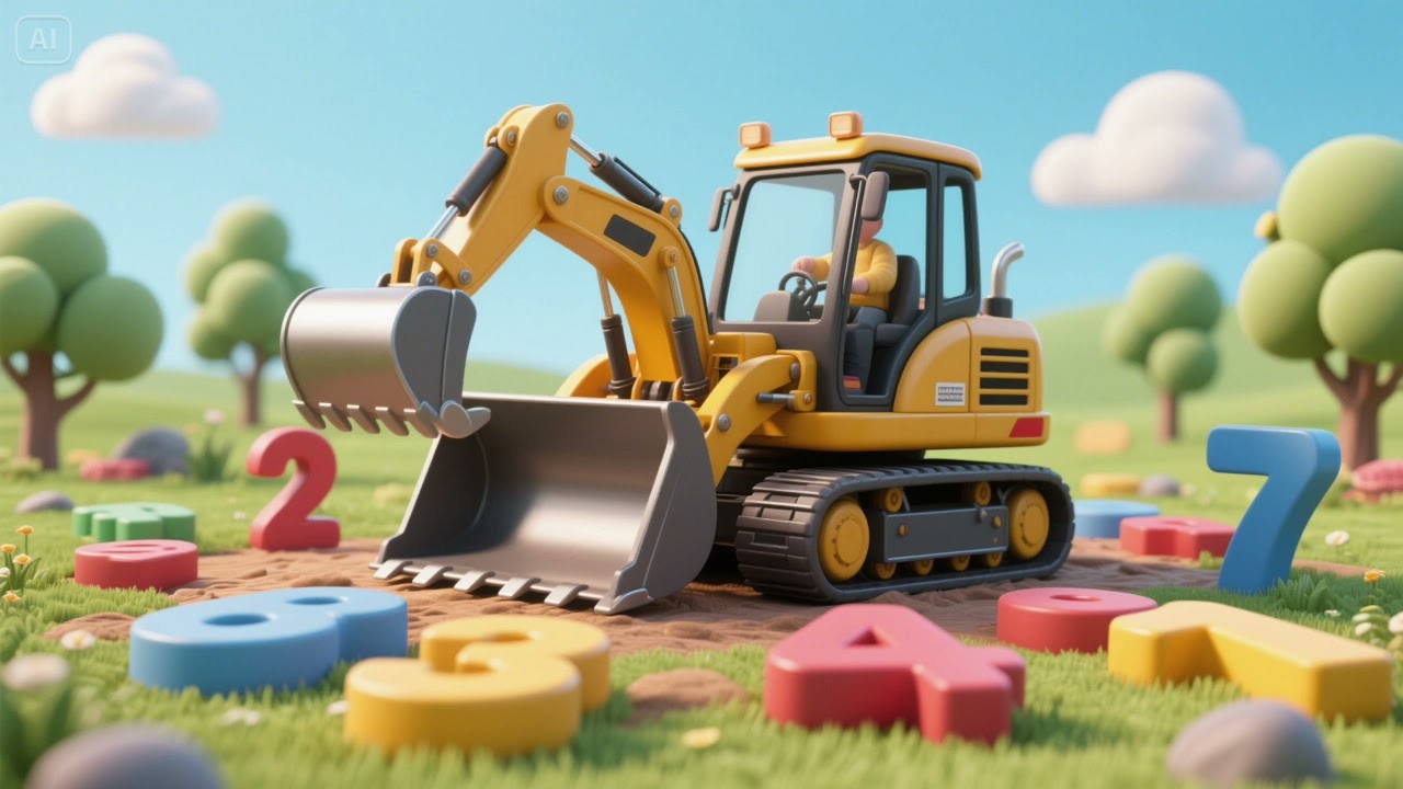 Bulldozer Moves the Numbers Around! 🚧🔢 | Counting & Number Song for Kids auf YouTube ansehen Bulldozer Moves the Numbers Around! 🚧🔢 | Counting & Number Song for Kids auf YouTube ansehen