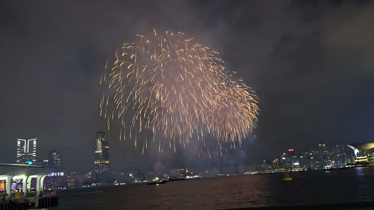 Hong Kong fireworks Please watch my video