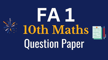 FA1 10th Maths Question Paper 2023 - AP 10th Class FA 1 Maths Paper