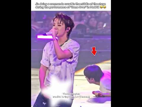 NOT JIN CRAWLING IN THE MIDDLE OF THE STAGE 😭 #btsshorts_ #btsarirangworldtour