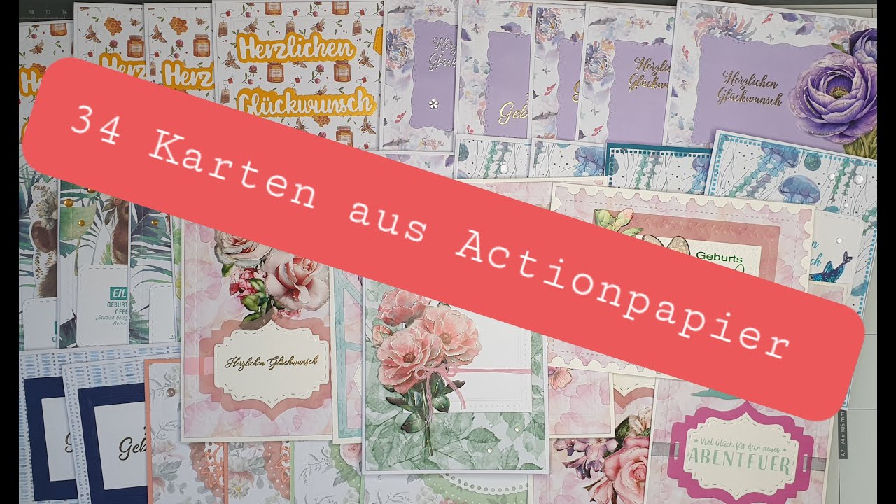 34 Karten aus Papier vom Action - YouTube