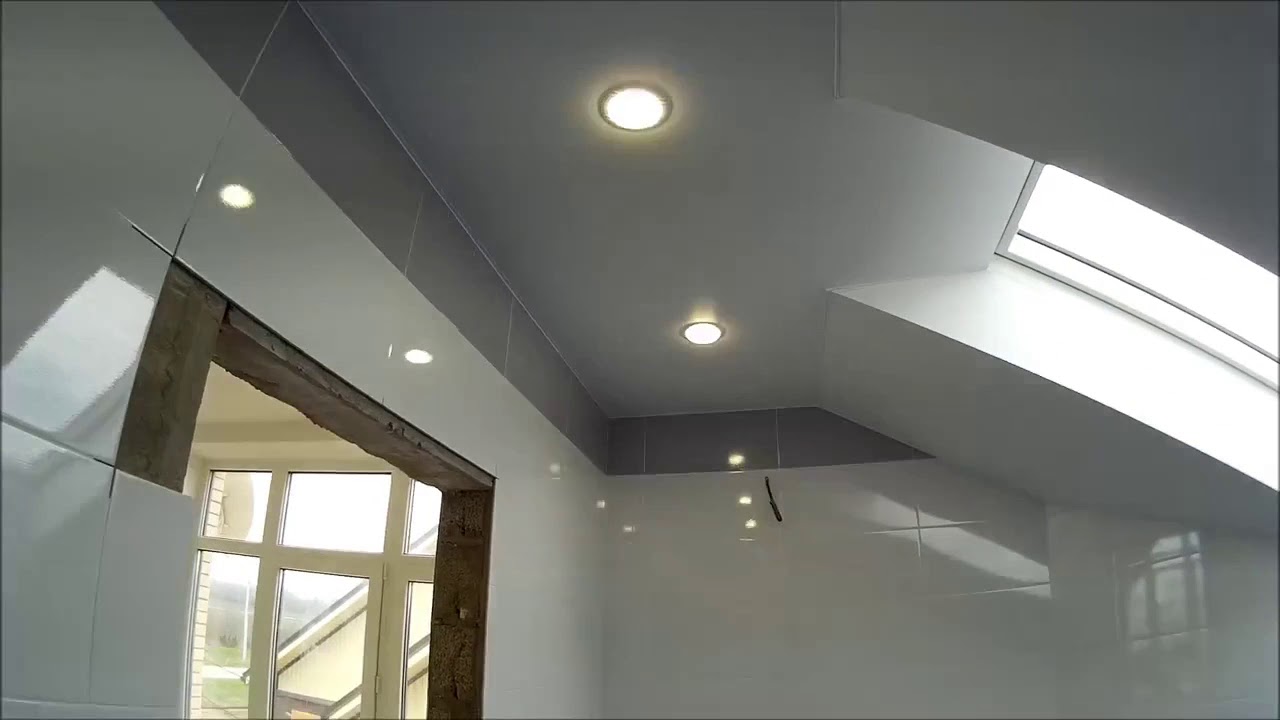Натяжные потолки на мансарде - YouTube