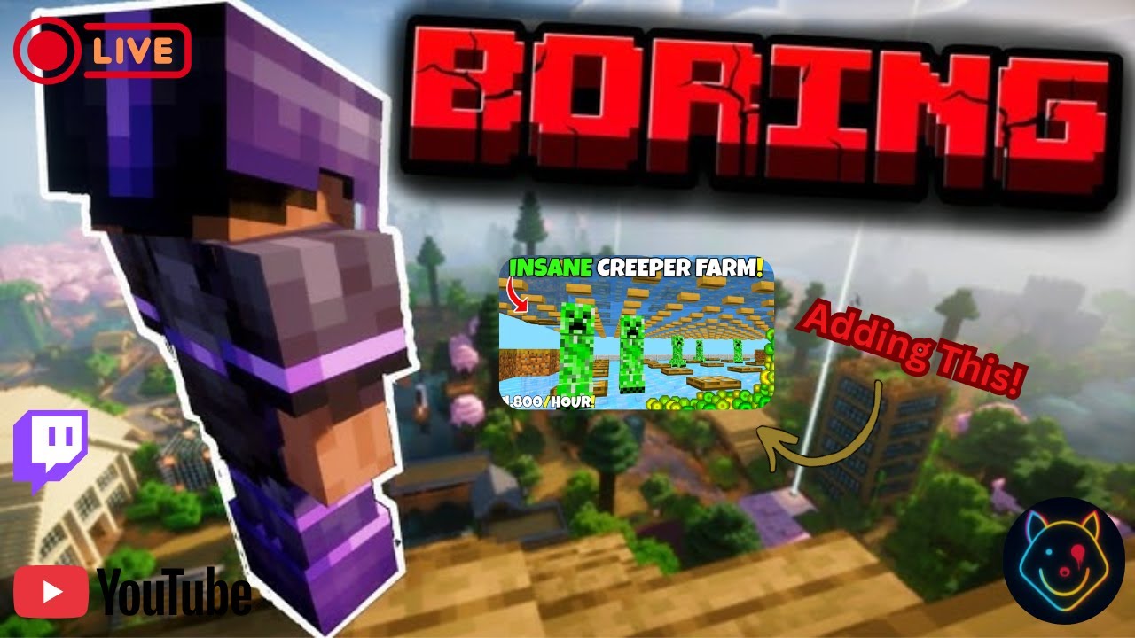 Building Super creeper farm! (Portrait)