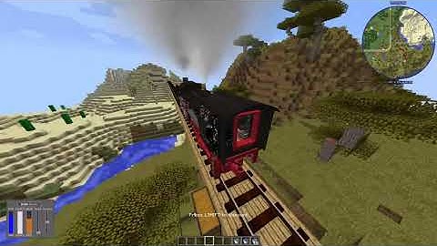 Minecraft (TRAINS) Immersiver railroading (Steam Train Double Steam Train BR01)
