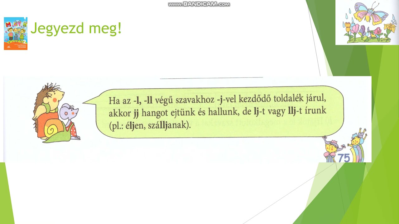 Az -lj-vel és -llj-vel írt szavak 2.o.
