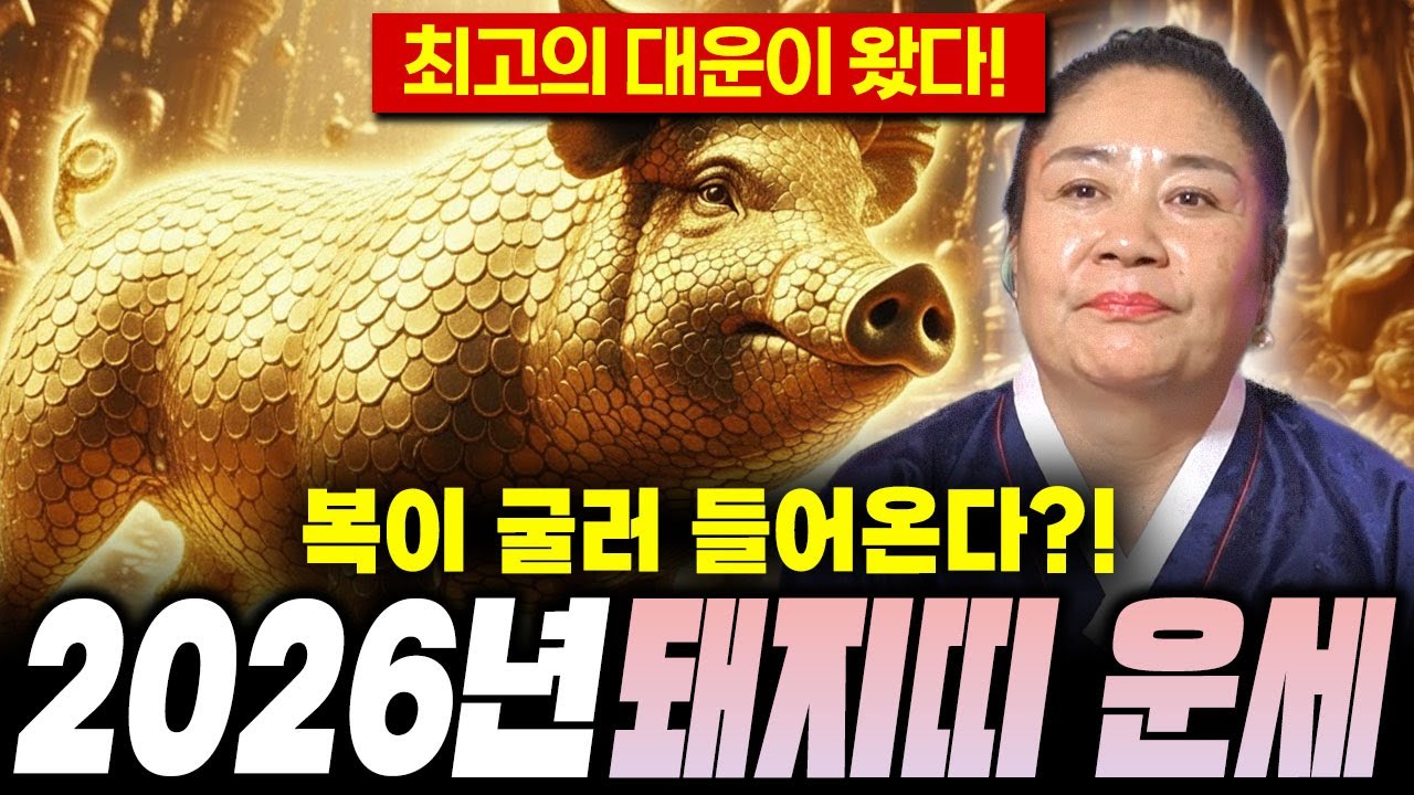 ⭐️2026년 미리보는 돼띠운세⭐️ 그동안의 고생을 모두 금전으로 돌려받는다/ 59년생 71년생 83년생 95년생 돼지띠 운세