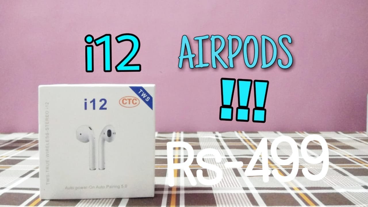 i12 AIRPODS ï¸ð¥ | UNBOXING ,How To use ,Review | TWS Airpods Copy of Apple Airpods | TECH WITH 