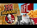 🍗Hice que 200 JUGADORES Construyeran KFC en Minecraft!!!