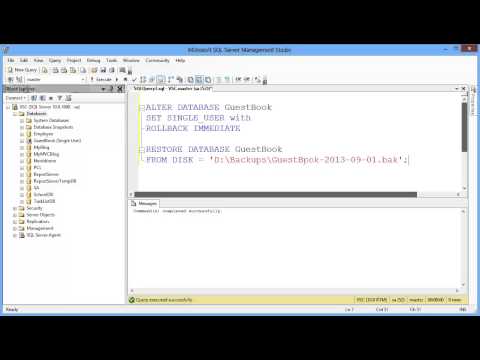 How to Restore SQL Server Database using SQL Script