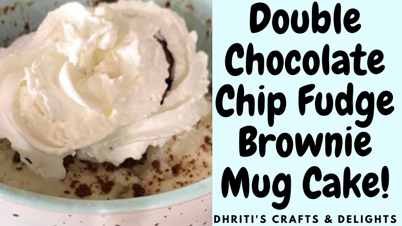 Double Chocolate Chip Fudge Brownie Mug Cake Eggless Mug Cake YouTube