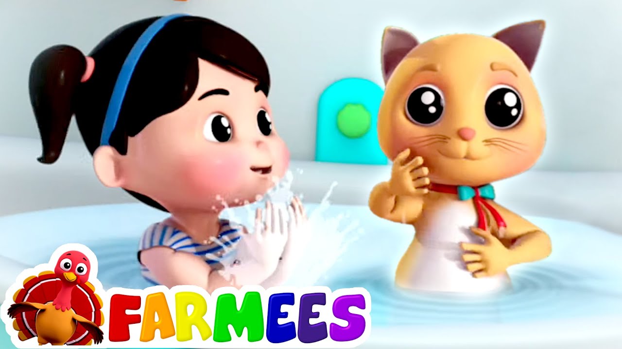 Bath Song | Baby Bath Time | Nursery Rhymes & Kids Songs | Baby Cartoon Videos | Farmees