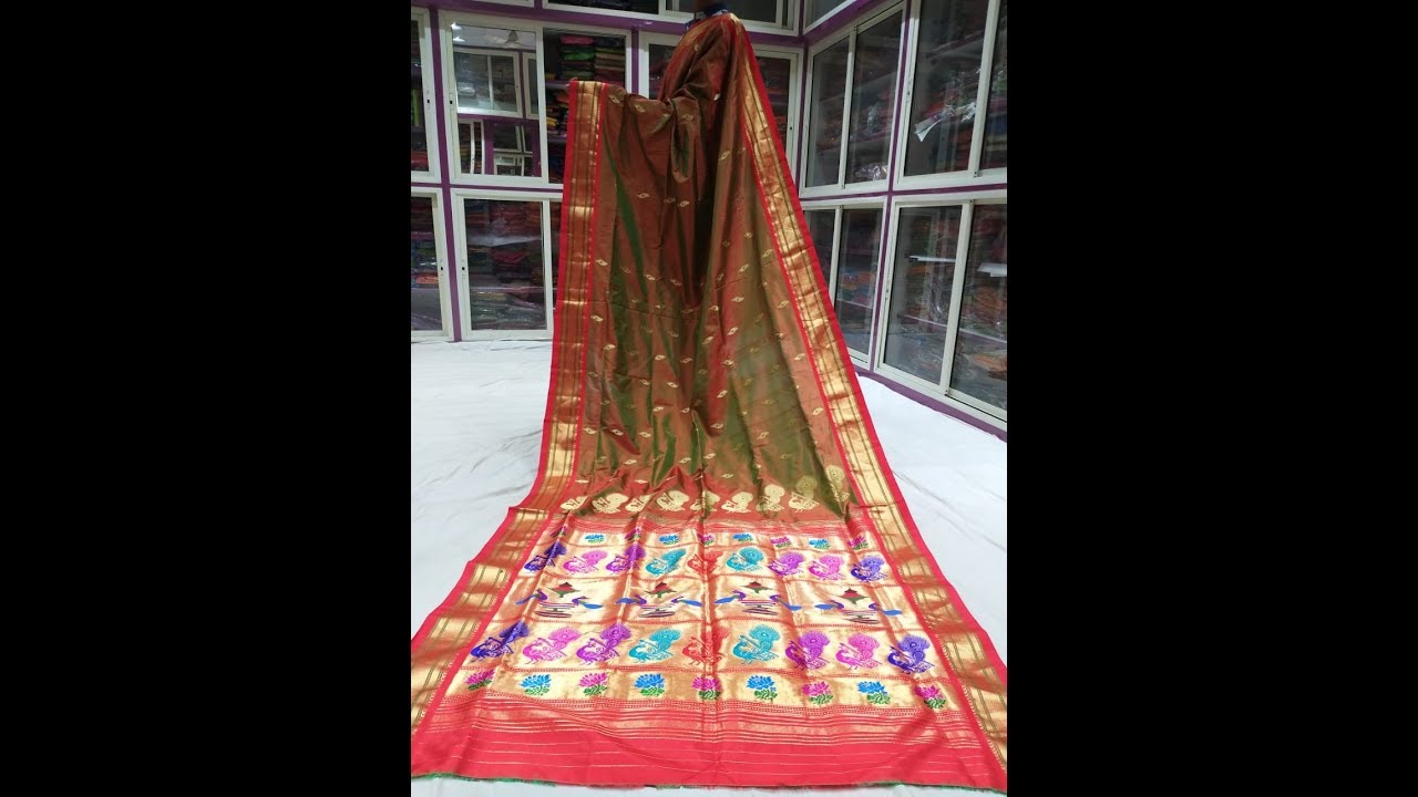 PURE SILK PAITHANI SAREE | WEDDING SAREES whatsapp 9373240076 - YouTube