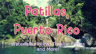 Patillas Puerto Rico Aventura! Tres Chorros Waterfall, Charco Azul, Ancient Ceiba, Flower FarmDrone