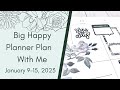 Plan With Me // Big Vertical Happy Planner // January 9-15, 2023