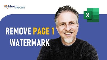 How to Remove Page 1 Watermark in Excel Background