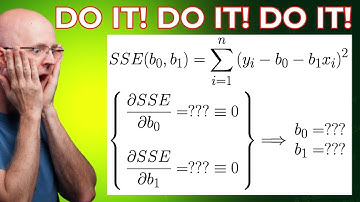 Prob & Stats, Lec 25B: Math Fun! 🎉 Derive Least Squares Linear Regression Formulas!