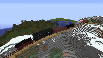 Minecraft Immersive Railroading Train Ride 20: Mountain Slopes