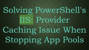 Solving PowerShell