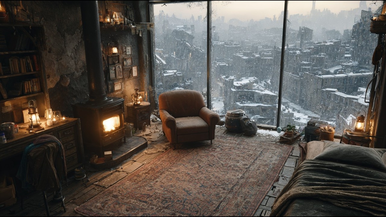 얼어붙은 도시의 긴 겨울 | 앰비언트 뮤직 [A Long Winter in the Frozen City | Ambient Music | 10 Hours]