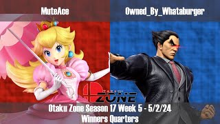 OZone17W5 - WQ - MuteAce [Peach] vs Owned_By_Whataburger [Kazuya]