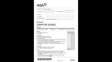AQA A LEVEL COMPUTER SCIENCE PAPER 2 2024 (7517/2)