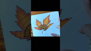 🍁 #timelapse #mapleleaf  #mandala
