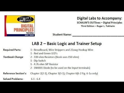 Digital Lab 2 - Basic Logic and Trainer Setup - YouTube