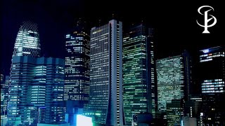 [東京散歩]夜の西新宿の官庁街を歩く。家路につく人々の足音や車の音でリラックス。/#街の音#環境音