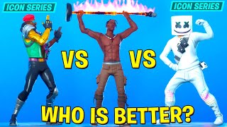 Travis Scott vs Marshmello vs Major Lazer - Fortnite Dance Battle