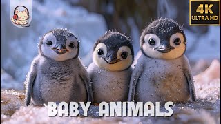 The Most Adorable Young Animals On Earth With Relaxing Music ♫ Cute Baby Animals 4K | #CutiePieces