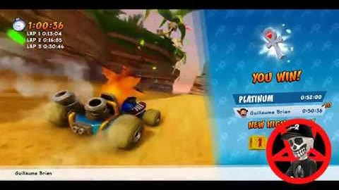 Crash Team Racing Nitro-Fueled - Crash Cove - Platinum Relics