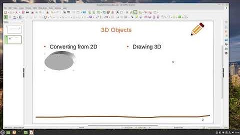 LibreOffice Impress Quick Video: converting 2D objects to 3D