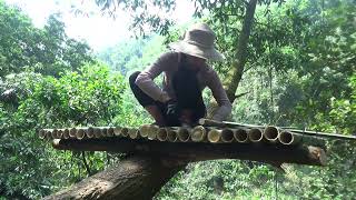 Full Video: Building Warm Survival Shelter, Bushcreaft Hut on the Tree | Bushwalking in the woods