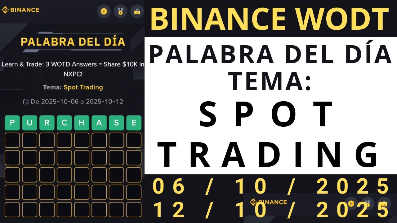 Spot Trading WOTD ✅ Binance WODL Respuestas 🔥 Palabra del Dia