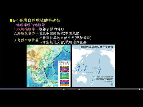高中地理_108課綱_龍騰版_高一下_L.6世界舞臺中的臺灣_part.1概述&地理環境的過渡帶