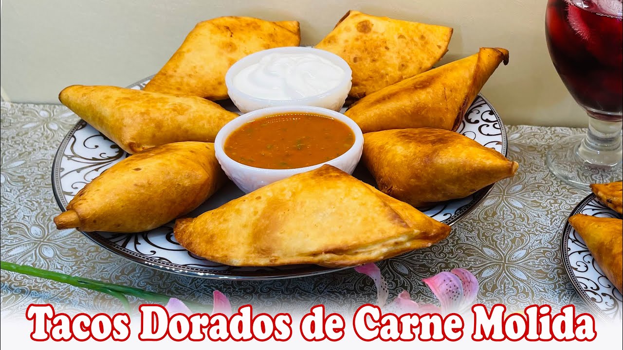 Tacos Dorados de Carne Molida YouTube