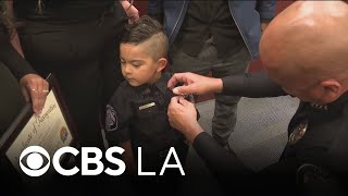 4-year-old boy sworn in as honorary Colton Police Department officer