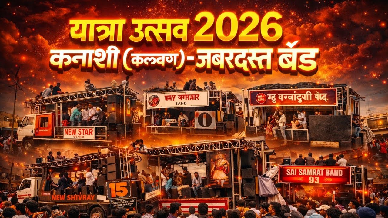 🥵 पाच पांडव यात्रा उत्सव कनाशी ( कळवण ) 🥳🎺 रथ मिरवणुकी साठी आलेले बँण्ड 🥁 Rath Utsav Kanashi 2026
