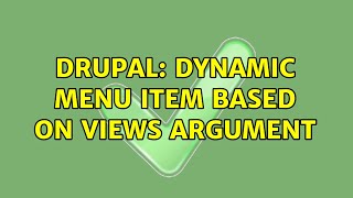 Drupal: Dynamic menu item based on Views argument (2 Solutions!!)