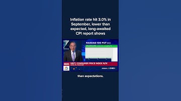 Inflation rate hit 3.0% in September, lower than expected, long-awaited CPI report shows