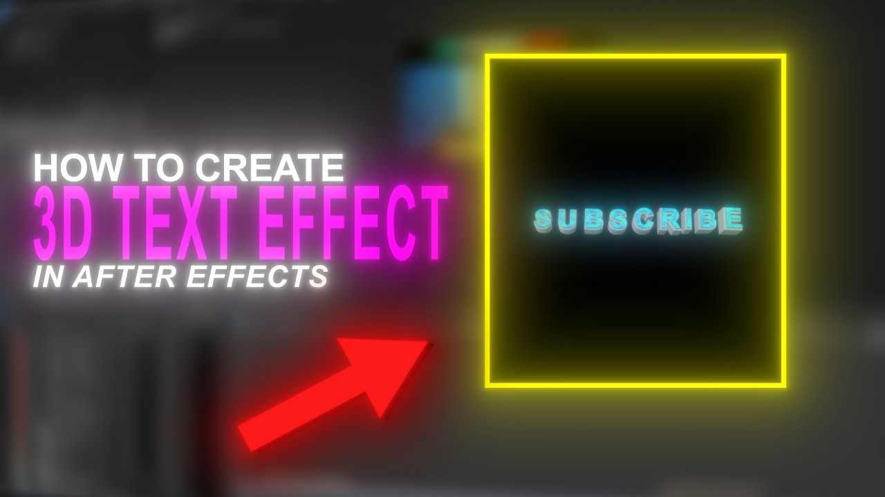 How To Make 3D Text In After Effects | AE Tutorial - YouTube