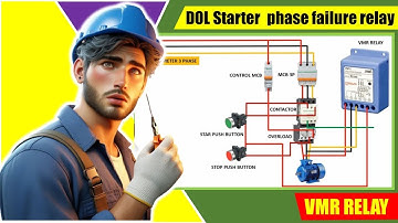 Phase failure relay connection | Voltage Monitoring Relay Connection in DOL Starter