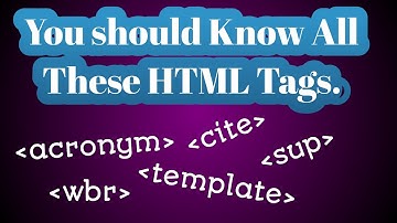 5 Must Know HTML Tags That Almost No one Knows || Dynamic Variable