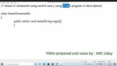 2.1.11. vowel or consonant java program in TELUGU using switch