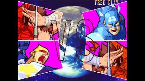 Marvel vs. Capcom (Arcade) Strider Hiryu/Captain Commando Playthrough 1/2