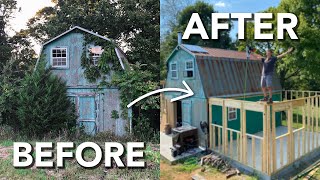 Building a Kitchen Addition | Abandoned Shed to House Renovation!