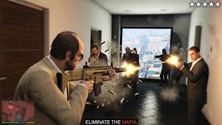 GTA 5 - Trevor's Apartment Raid on the Mafia   Ten Star Escape