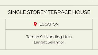 1 Storey Terrace House Hulu Langat  (NEGO/REFURBISHED/EXTENDED)