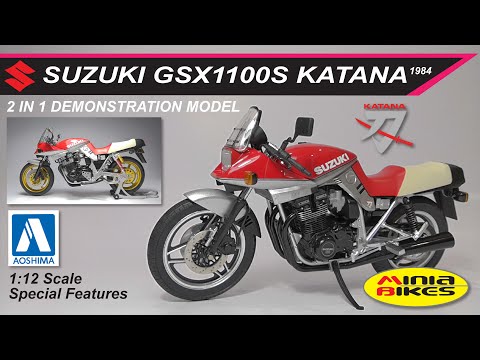 EP144. SUZUKI GSX1100S KATANA 1984 DEMONSTRATION BIKE AOSHIMA 1:12