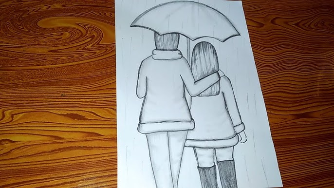 picture Easy Beautiful Pencil Sketches Of Love Couple easy pencil sketch of a cute couple